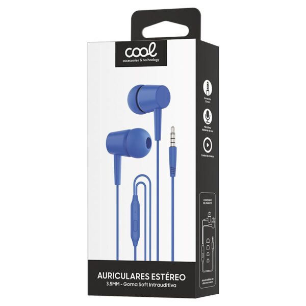 Auriculares 3,5 mm COOL Bear Stereo Con Micro Azul - Imagen 2