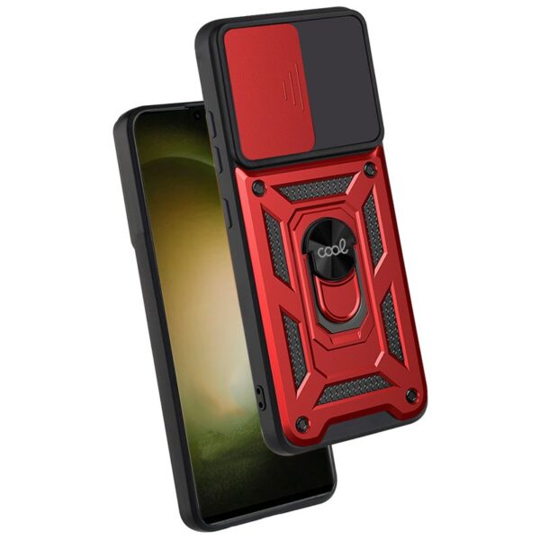 Carcasa COOL para Samsung S918 Galaxy S23 Ultra Hard Ring Rojo - Imagen 2