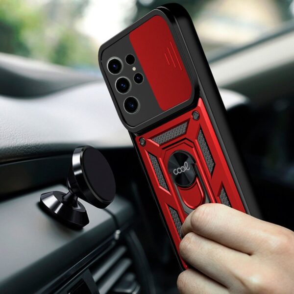 Carcasa COOL para Samsung S918 Galaxy S23 Ultra Hard Ring Rojo - Imagen 3