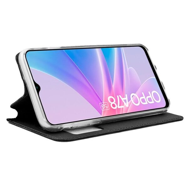Funda COOL Flip Cover para Oppo A78 5G Liso Negro - Imagen 2