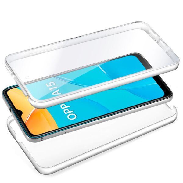 Funda COOL Silicona 3D para Oppo A15 / A15s (Transparente Frontal + Trasera) - Imagen 2