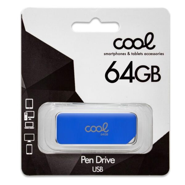Pen Drive USB x64 GB 2.0 COOL Board Azul - Imagen 3