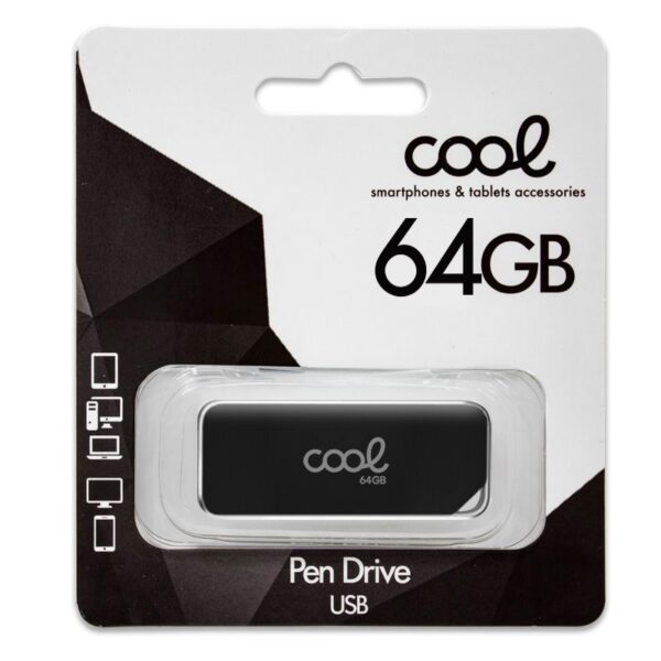 Pen Drive USB x64 GB 2.0 COOL Board Negro - Imagen 2