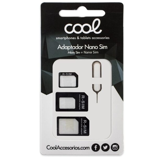 Adaptador COOL (2 em 1) Nano Sim Micro Sim / Conversão SIM - Imagen 2