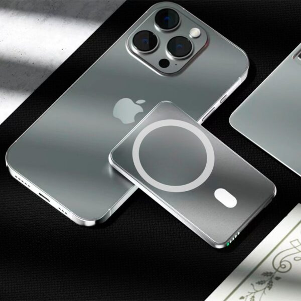 Universal External Battery MAGNETIC Power Bank Qi 5000 mAh COOL Grey - Imagen 2