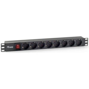 Regleta equip rack 19 pulgadas 1u 8 tomas 3500w interruptor 1.8m