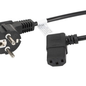 Cable de alimentacion lanberg schuko cee 7 - 7 a iec320 c13 acodado 1.8m