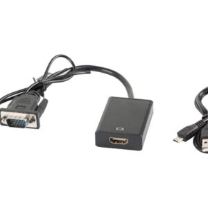 Adaptador lanberg vga macho+audio 3.5mm jack -  hdmi hembra