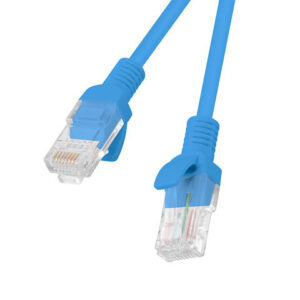 Cable red lanberg latiguillo cat.6 utp 0.5m azul fluke passed