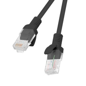 Cable red lanberg latiguillo cat.6 utp 1.5m negro fluke passed