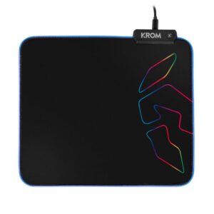 Alfombrilla gaming krom knout rgb negro 320x270x3
