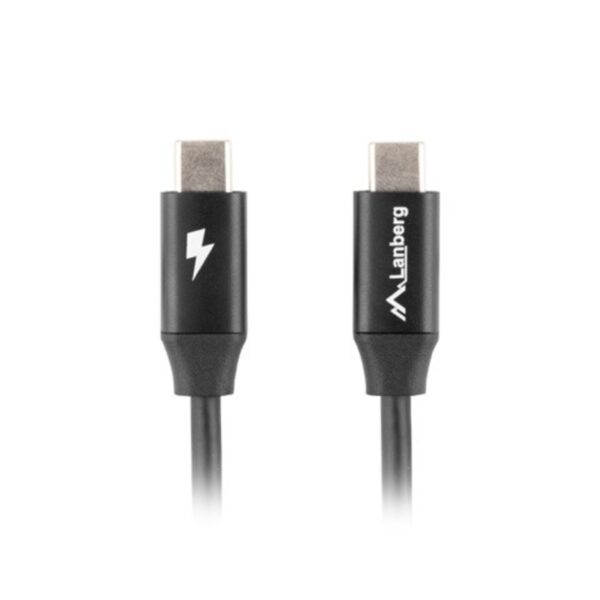 Cable usb tipo c lanberg 0.5m - macho -  macho - carga rapida - negro
