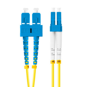 Latiguillo fibra optica sc - upc a lc - upc lanberg 1m mono duplex g657a1 lszh amarillo