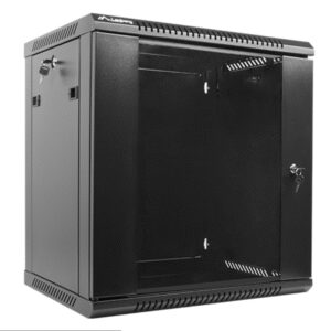 Armario lanberg mural rack 19 pulgadas 12u - 600x450 flat pack v2 negro