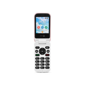 Telefono movil doro 7080 clam red -  white - 2.8 pulgadas -  4g - rojo y blanco