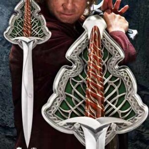 Replica espada de acero the noble collection el hobbit bilbo baggin dardo tamaño real 55 cm