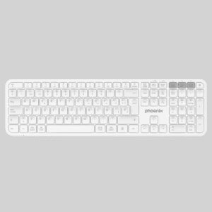 Teclado inalámbrico multidispositivo phoenix k300 blueooth dual y 2.4ghz blanco