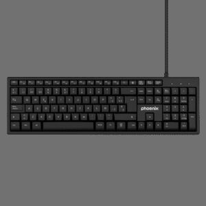 Phoenix k100 teclado multimedia usb negro qwerty oficina