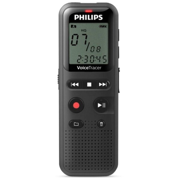 Grabadora de voz philips dvt1160 voice tracer 8khz 8gb color negro