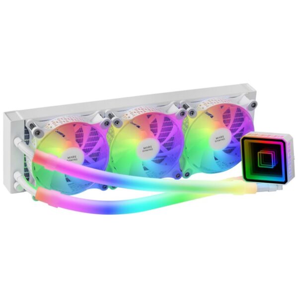 Kit refrigeracion liquida mars gaming ml - ultra360 blanco 650w 3 x 120mm rgb