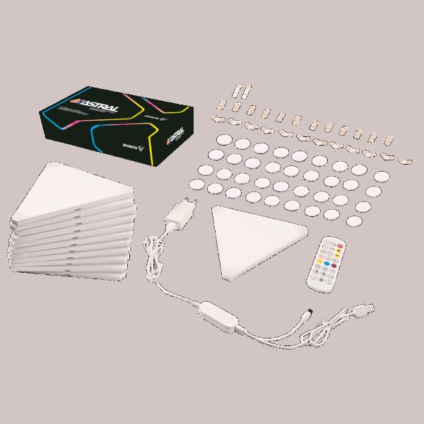 Phoenix astral kit de iluminación modular rgb con paneles triangulares