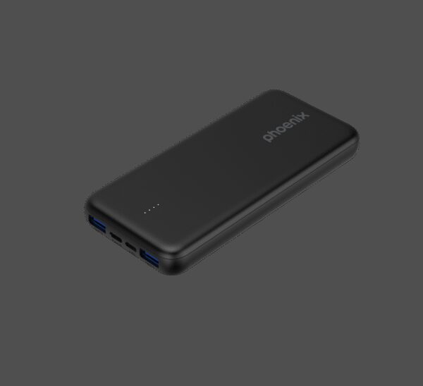 Phoenix powerbank batería externa 10000mah con 2 usb carga rapida y 1 usb tipo c pd