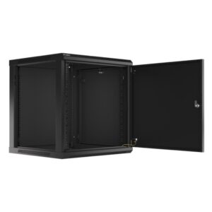 Armario lanberg mural rack 19 pulgadas 12u - 600x600 negro