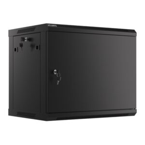 Armario lanberg mural rack 19 pulgadas 9u -  600x450 negro