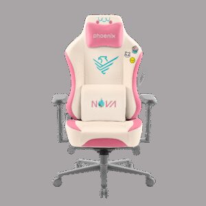 Phoenix nova cream editión silla alta gama fabricada en cuero color crema y rosa