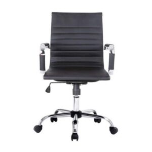 Silla de oficina equip 651002 negra ergonomica respaldo medio