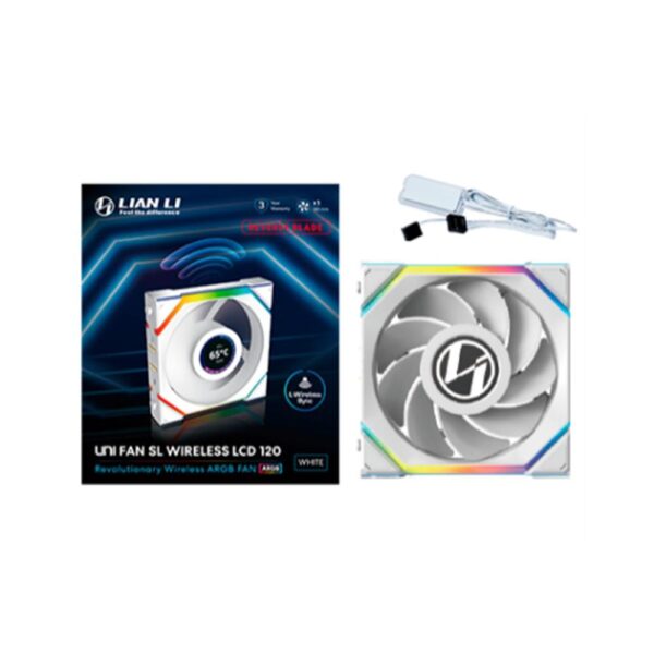 Ventilador caja lian li unifan sl inalambrico argb 120mm blanco