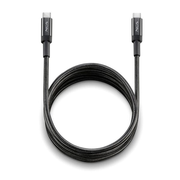 Cable usb tipo c ngs knot 65w - 2 2m -  macho - macho -  negro