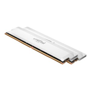 Memoria ram ddr5 32gb 2x16gb crucial pro white - udimm - 6000 mhz - pce 48000 - cl38