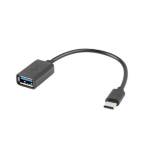 Adaptador usb tipo c a usb tipo a lanberg 15cm -  macho - hemra -  negro