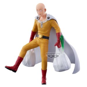 Figura banpresto one punch man one punch life saitama 20cm