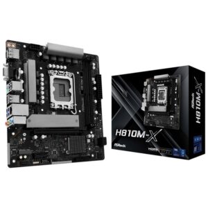 Placa base asrock h810m - x matx -  2x ddr5 -  4x sata3 lga 1851