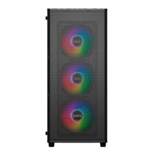 Caja ordenador gaming unykach mir 100 atx argb cristal templado negro
