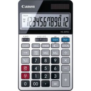 Calculadora canon sobremesa hs - 20tsc -  12 digitos -  alimentacion solar y pila reemplazable