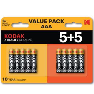 Blister pilas kodak alcalina xtralife aaa lr3 -  blister 5+5