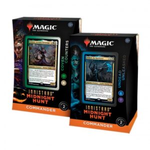 Juego de cartas caja de cartas wizards of the coast magic the gathering commander display innistrad midnight hunt 4 mazos ingles
