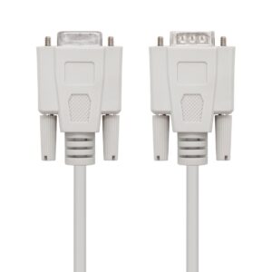 Cable rs232 db9 nanocable 1.8m -  macho - hembra -  beige