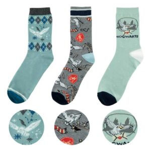 Set 3 pares de calcetines cinereplicas harry potter hedwig