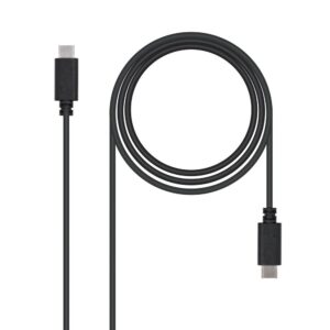 Cable nanocable  usb 2.0 3a tipo usb c - m - usb c - m negro 1.0m