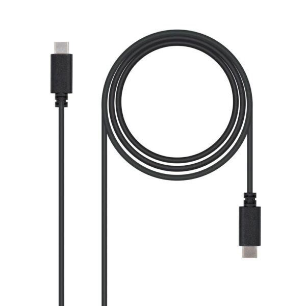 Cable nanocable  usb 2.0 3a tipo usb c - m - usb c - m negro 1.0m