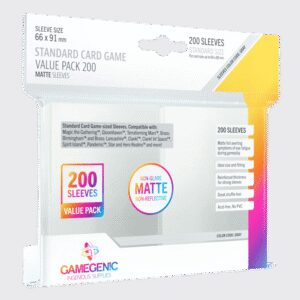 Fundas de cartas gamegenic matte standard card game value pack 200 unidades