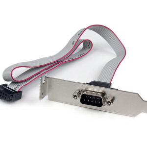 Adaptador startech header cabezal bracket serie serial rs232 a idc placa base perfil bajo 40cm