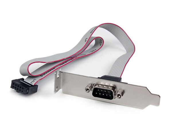 Adaptador startech header cabezal bracket serie serial rs232 a idc placa base perfil bajo 40cm