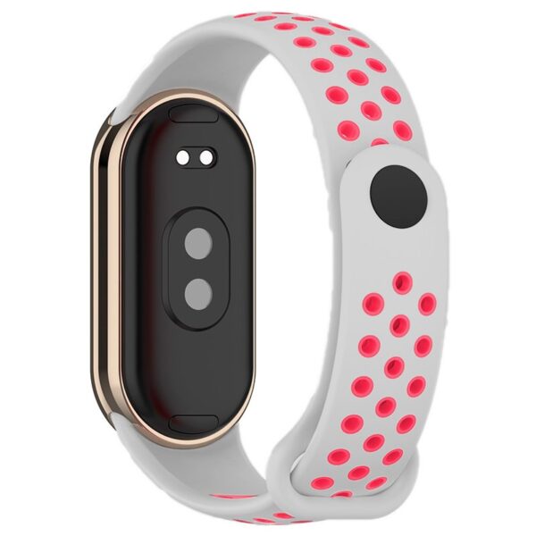 Correa COOL para Xiaomi Smart Band 8 / 9 / 10 Sport Gris-Rosa - Imagen 3