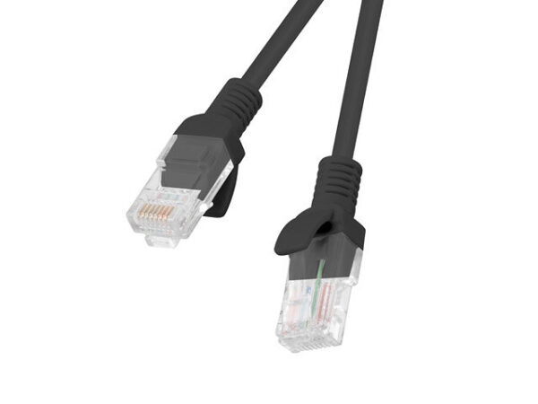 Cable red lanberg latiguillo cat.5e utp 1m negro fluke passed