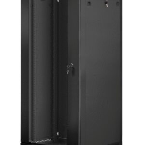 Armario lanberg mural rack 19 pulgadas 27u - 600x600 flat pack v2 negro